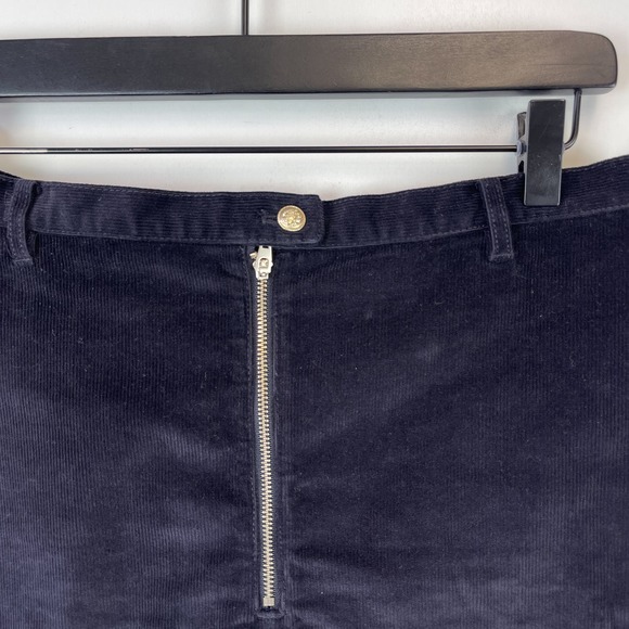 & Other Stories (10) Corduroy Mini A-Line Skirt Navy Blue - Picture 2 of 9